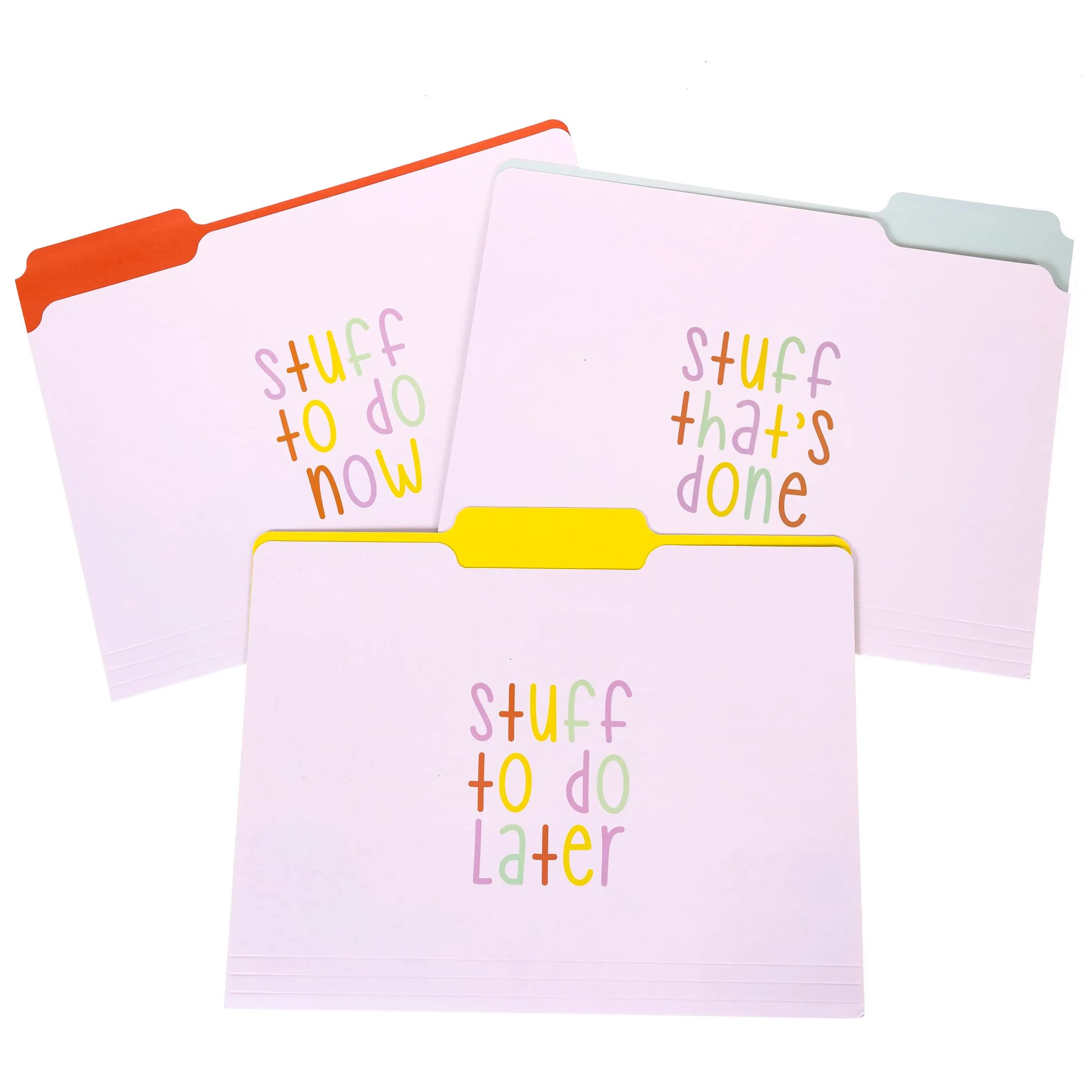 Graphique "Trying My Best" File Folders Set of 9 (3 Designs) Letter Size | Durable Coated Cardstock Organizers - main product image