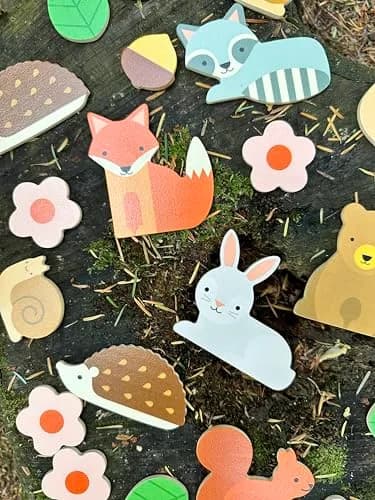 Petit Collage Woodland Wobble Wooden Stacking Game for Kids | Balance & Fun for Ages 3+ thumbnail 4