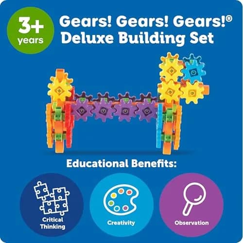 Learning Resources Gears! Gears! Gears! Deluxe Building Set | STEM & Creative Play for Kids thumbnail 7