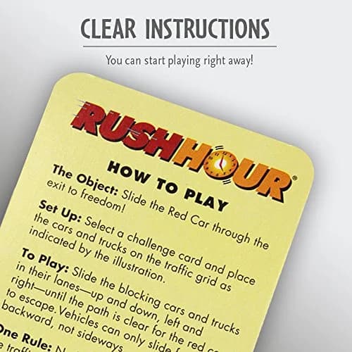 ThinkFun Rush Hour Logic Game | 15.6cm (6.14in) x 14cm (5.51in) x 2.1cm (0.83in) | STEM Educational Toy for Ages 8+ thumbnail 5