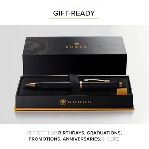 Cross Century II Classic Black Ballpoint Pen, Medium Point, Black Ink | Elegant Metal Body, Refillable, 0.31mm Line Width thumbnail 6