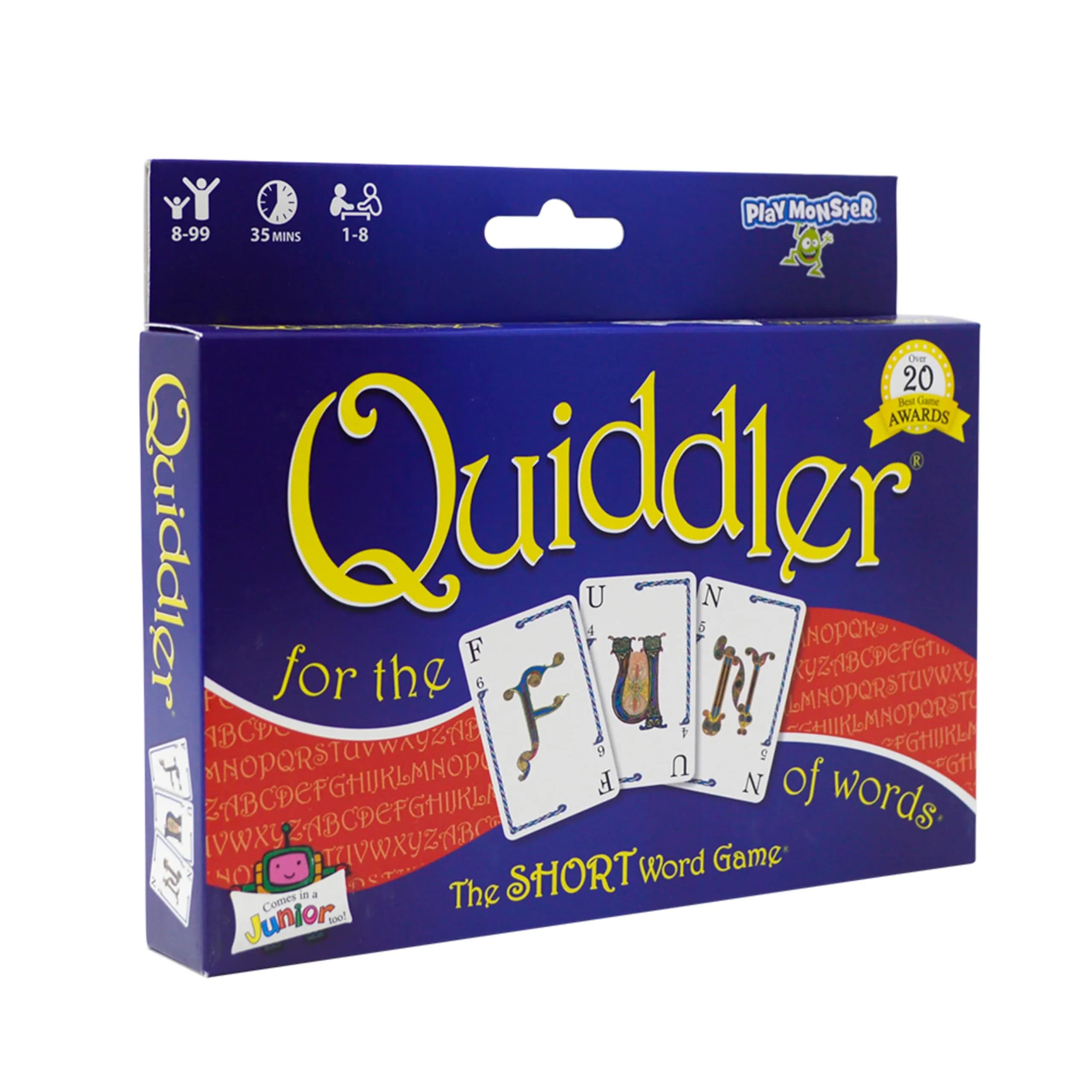 PlayMonster Quiddler Word Game | Educational Card Game for Ages 6+ | 1-8 Players