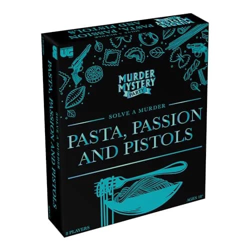 Murder Mystery Party Pasta Passion & Pistols Game, 8 Players, Ages 18+ | Interactive Dinner Party Game thumbnail 1