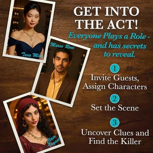 Murder Mystery Party Pasta Passion & Pistols Game, 8 Players, Ages 18+ | Interactive Dinner Party Game thumbnail 5