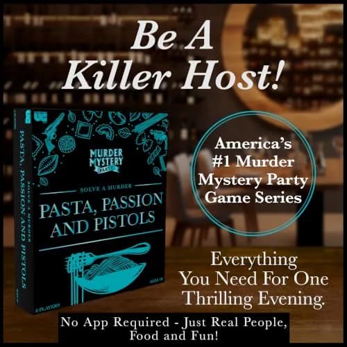 Murder Mystery Party Pasta Passion & Pistols Game, 8 Players, Ages 18+ | Interactive Dinner Party Game thumbnail 8