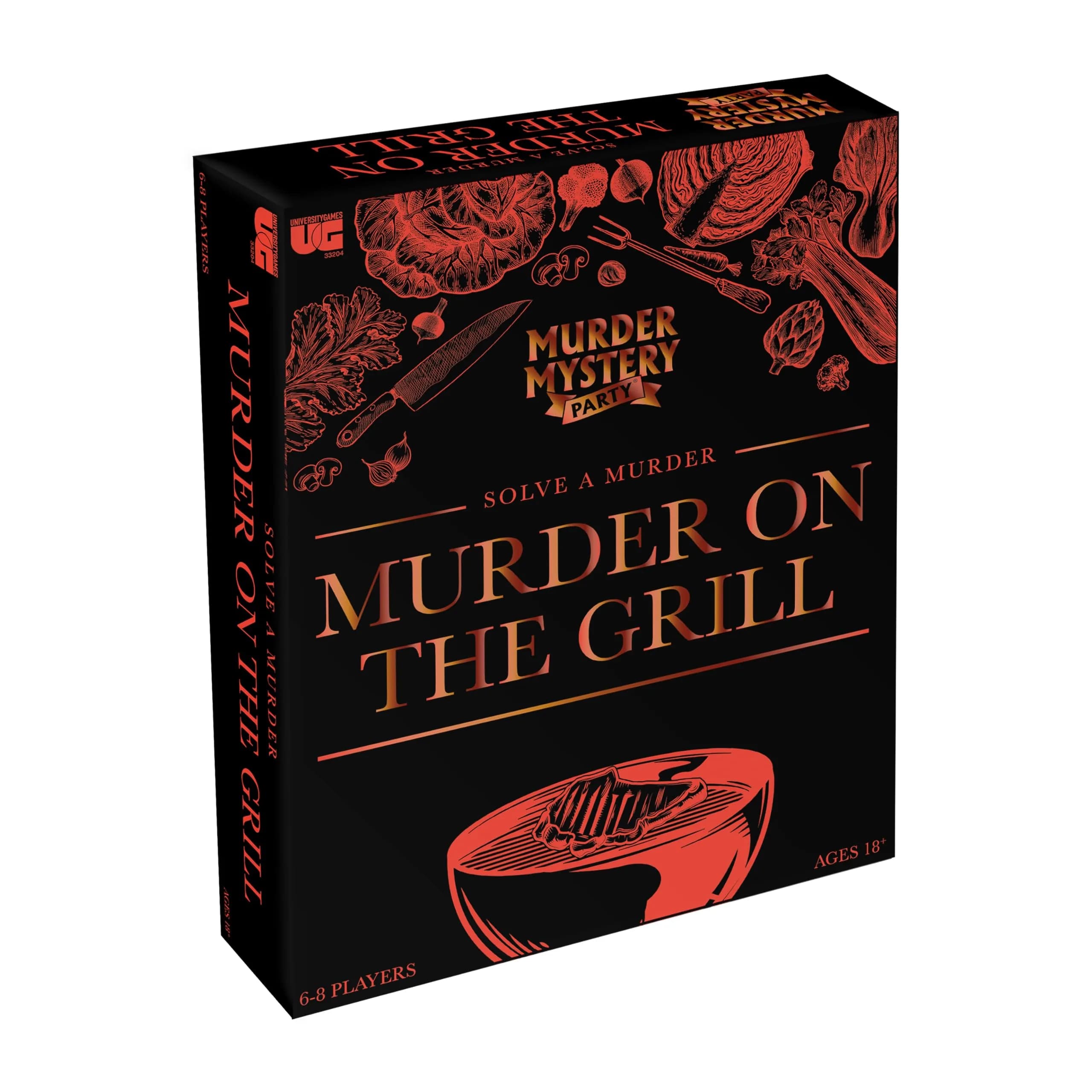 Murder Mystery Party A Murder on the Grill Game, 6-8 Players, 18+ | Interactive Dinner Party Game for Adults - main product image