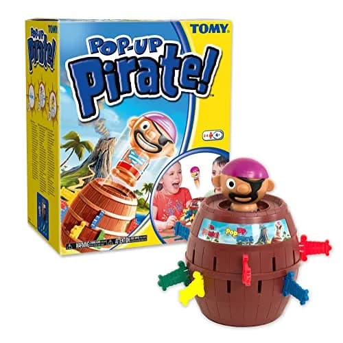 TOMY Pop Up Pirate Family Action Game | Barrel Game with 24 Swords for 2-4 Players, Ages 4+ | Non-Toxic Plastic thumbnail 1