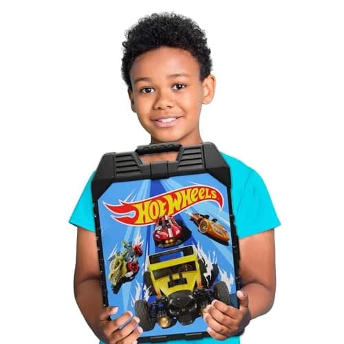 Tara Toys Hot Wheels 48-Car Storage Case | Durable Plastic Organizer for 1:64 Scale Die-Cast Toy Cars thumbnail 5