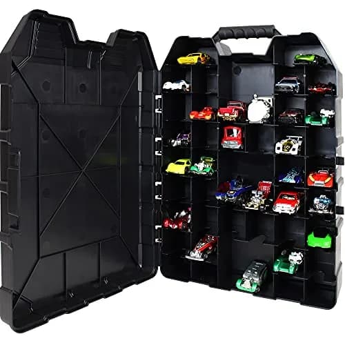 Tara Toys Hot Wheels 48-Car Storage Case | Durable Plastic Organizer for 1:64 Scale Die-Cast Toy Cars thumbnail 3