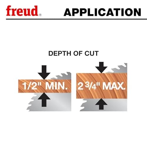Freud 10-Inch 60 Tooth ATB Thin Kerf Crosscut Blade | Precise Finish for Hardwood & Softwood thumbnail 4