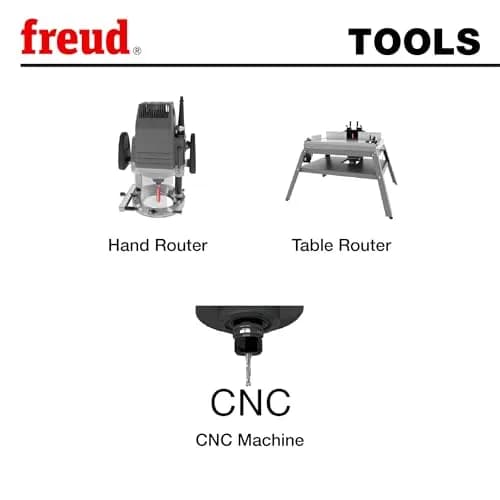 Freud 1/2" Double Flute Straight Router Bit with TiCo Carbide - 2" Cut Height | Precision Grooving & Edge Routing thumbnail 4