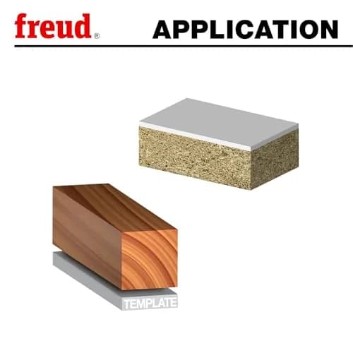 Freud 42-104: 1/2" (Dia.) Bearing Flush Trim Bit | 1/4" Shank, 2 Flutes, Carbide, Titanium Coated thumbnail 5