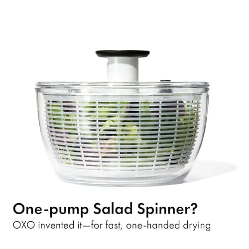 OXO Good Grips Salad Spinner 6.22 Qt | Fast Drying, Dishwasher Safe, Large Capacity thumbnail 2