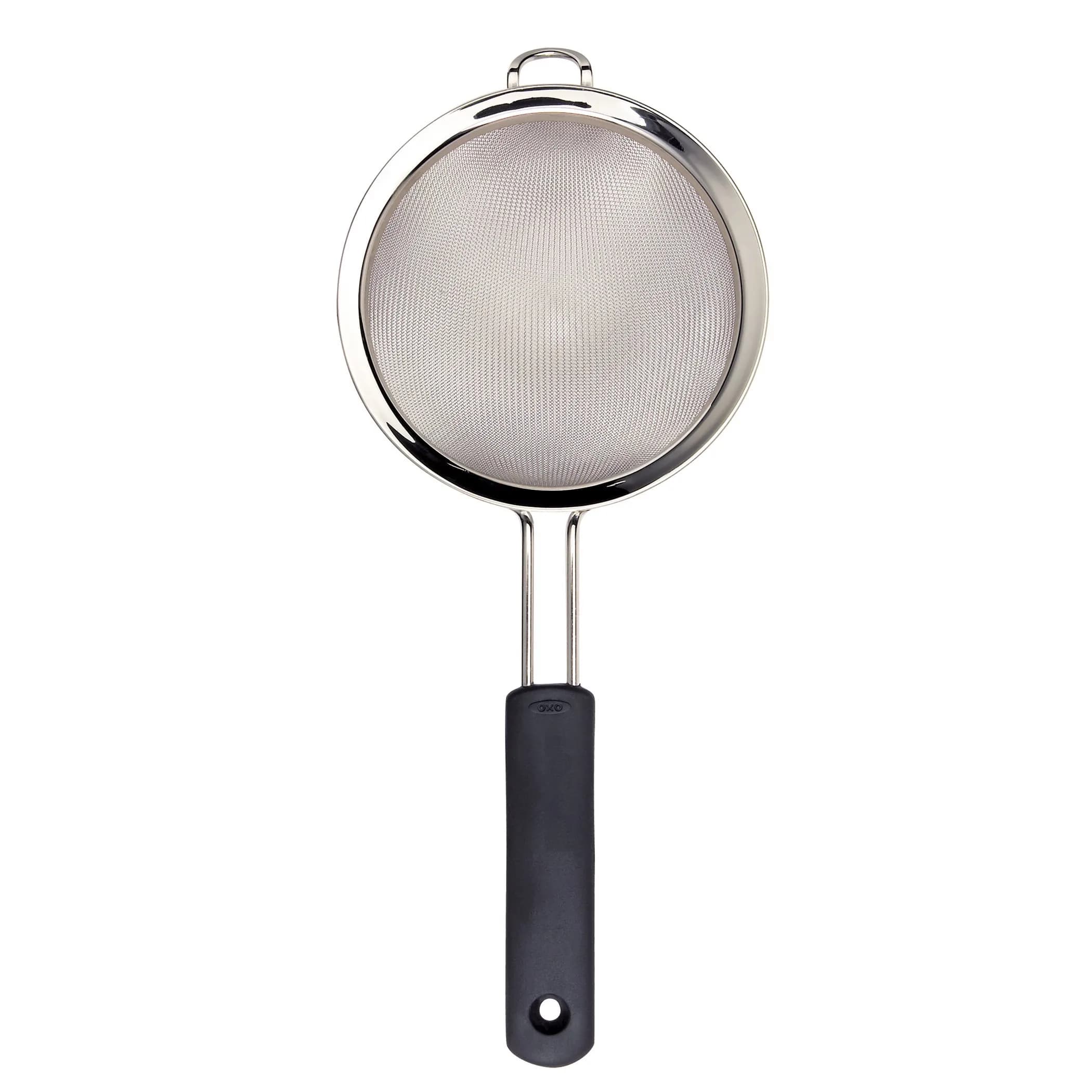 OXO Good Grips 6-Inch Fine Mesh Strainer | Stainless Steel Kitchen Sieve for Stock, Sauces, Pasta, and More