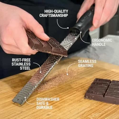 Microplane Classic Zester Grater, Black | Ultra Sharp Stainless Steel Blades thumbnail 4