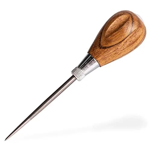 General Tools Scratch Awl Tool with Hardwood Handle, Alloy Steel Blade | Piercing Wood, Scribing, Layout Work thumbnail 1