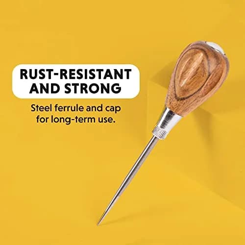 General Tools Scratch Awl Tool with Hardwood Handle, Alloy Steel Blade | Piercing Wood, Scribing, Layout Work thumbnail 5