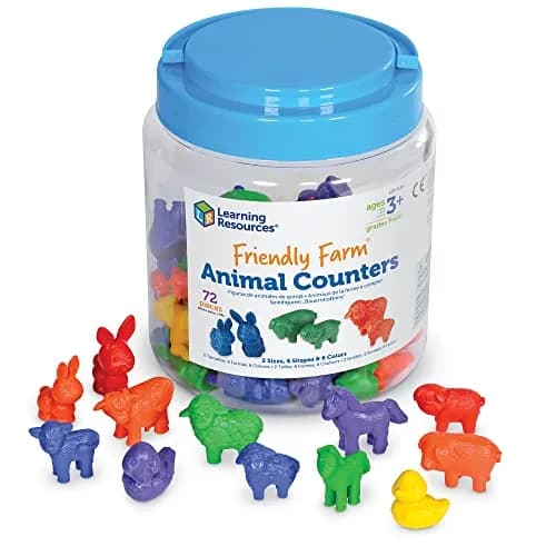 Learning Resources Friendly Farm Animal Counters | 72-Piece Set for Early Math Skills in India thumbnail 1