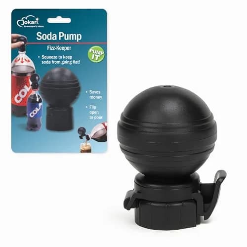 Jokari Keeper Pump & Pour Soda Bottle Cap | Preserves Carbonation, Reusable, Fits Most Plastic Bottles thumbnail 1