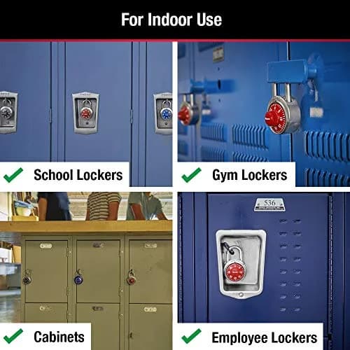 Master Lock 1504D Locker Lock Combination Padlock 48mm Red | Keyless Security thumbnail 3