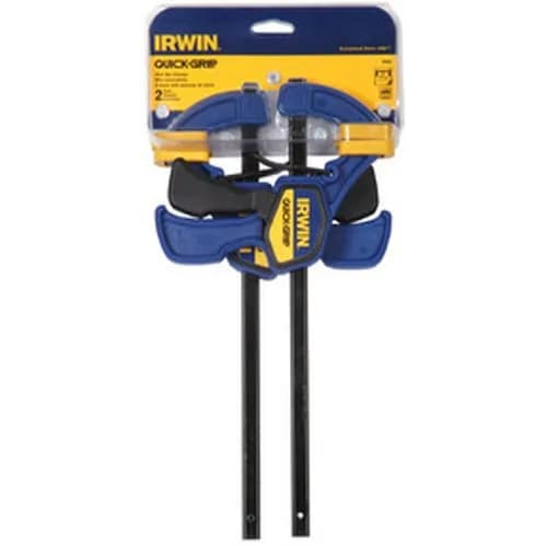 IRWIN Quick-Grip One-Handed Mini Bar Clamp 2 Pack, 15cm (6") | Holds Workpieces Firmly with 140 lbs Force thumbnail 1