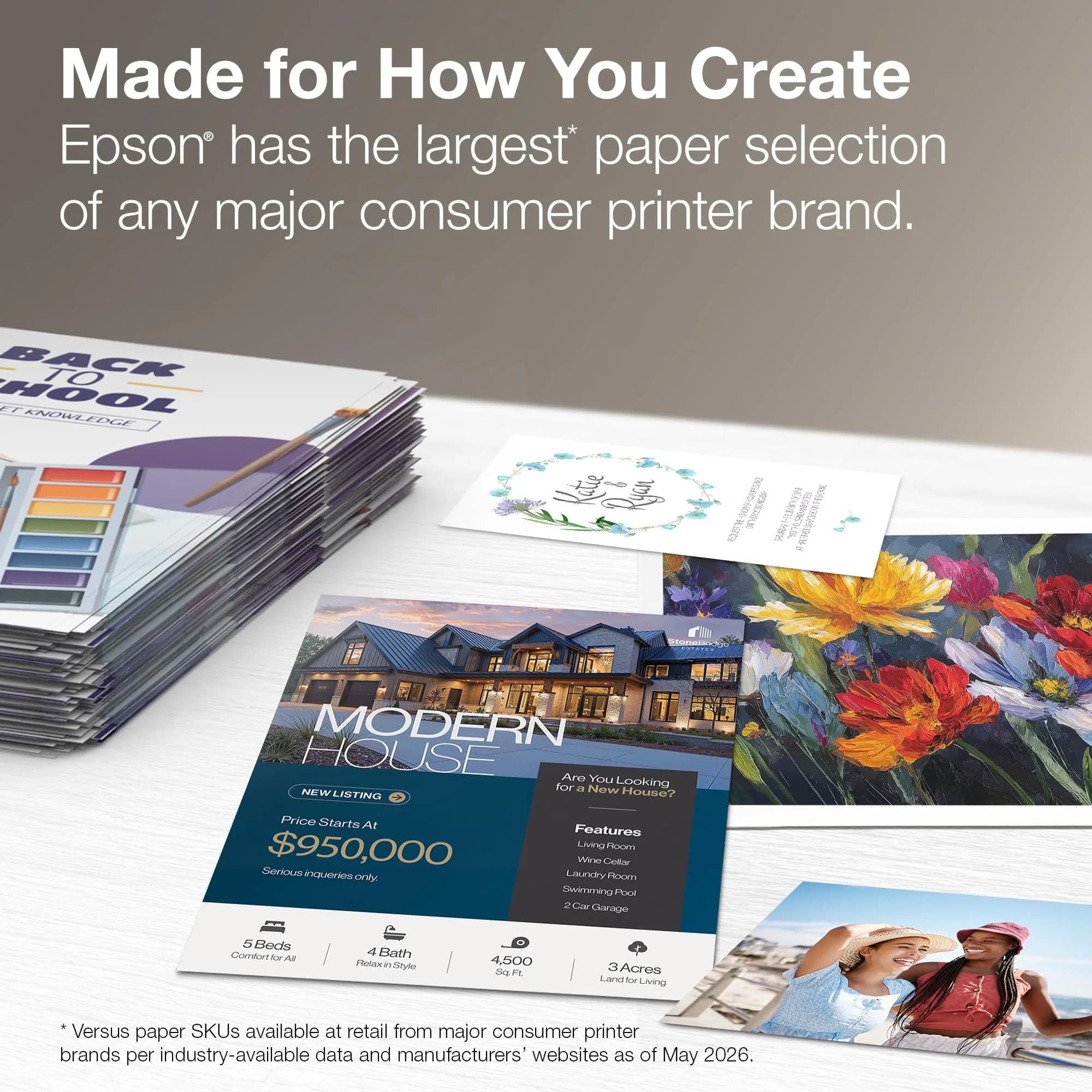 Epson Ultra Premium Presentation Paper Matte 8.5x11 Inches (50 Sheets) | Vivid Color Reproduction - view 7