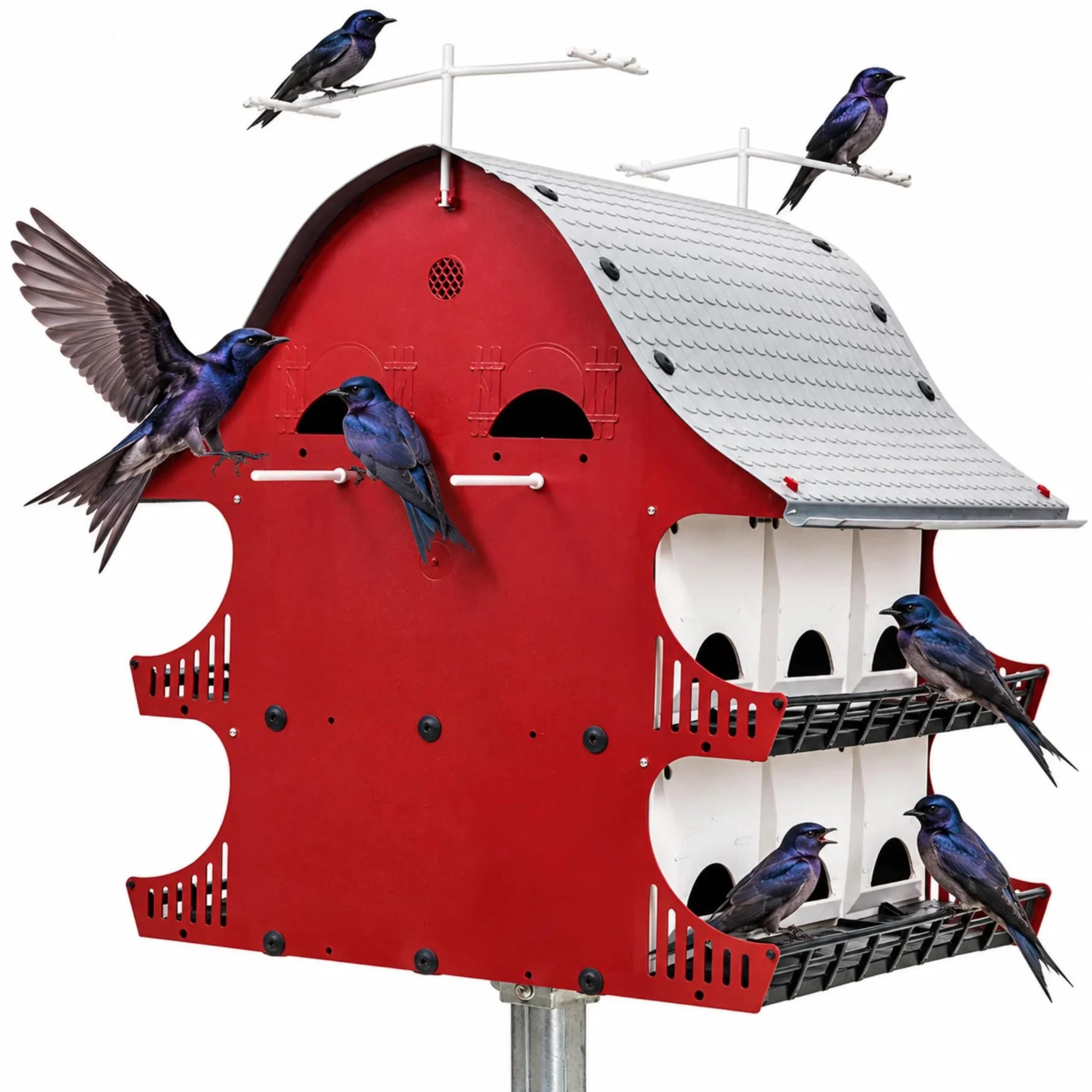 S&K Purple Martin House, 16-Room Birdhouse for Backyard Birding | Durable Polypropylene, Easy Assembly, 16 Compartments - main product image