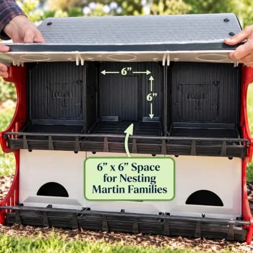 S&K Purple Martin House, 16-Room Birdhouse for Backyard Birding | Durable Polypropylene, Easy Assembly, 16 Compartments thumbnail 3