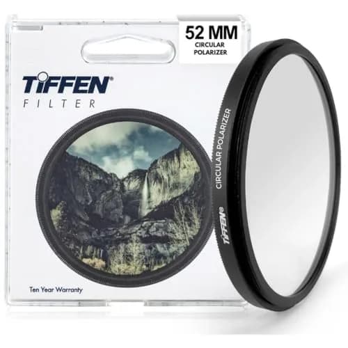 Tiffen 52mm Circular Polarizer CPL Filter | Reduces Glare & Reflections thumbnail 1