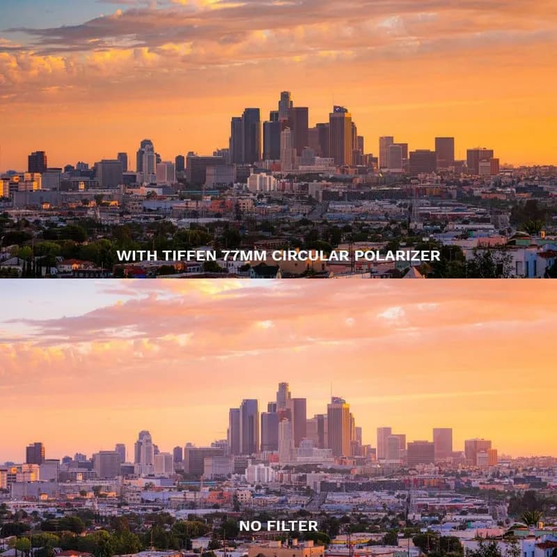 Tiffen 55mm Circular Polarizer Filter Reduce Glare & Reflections | Enhance Colors & Contrast thumbnail 7