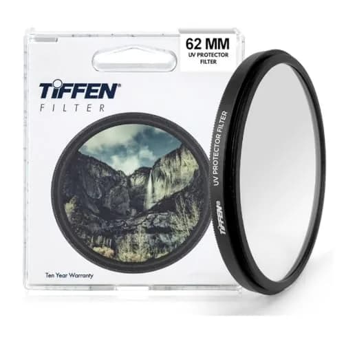 Tiffen 62mm UV Protector Filter with Clear Optical Glass | 62mm Lens Filter for DSLR Cameras thumbnail 1