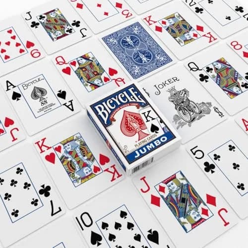 Bicycle Jumbo Index Poker Size Playing Cards (Colors May Vary) | Classic Jumbo Bicycle Rider Back thumbnail 4