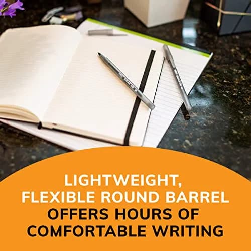 BIC Round Stic Xtra Life Black Ballpoint Pens, Medium Point (1.0mm), 10-Count Pack | Smooth Writing Comfort thumbnail 3