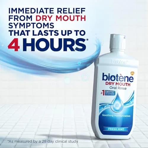 Biotène Oral Rinse Mouthwash for Dry Mouth, Fresh Mint - 16 fl oz | Soothes & Lubricates for 4 Hours thumbnail 2