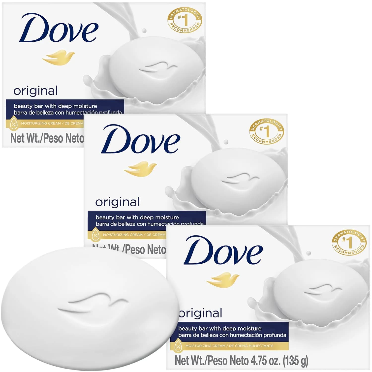 Dove Sensitive Skin Beauty Bar 8 Bars (272 oz Total) | Hypoallergenic & Fragrance-Free Cleanser — Sensitive Skin