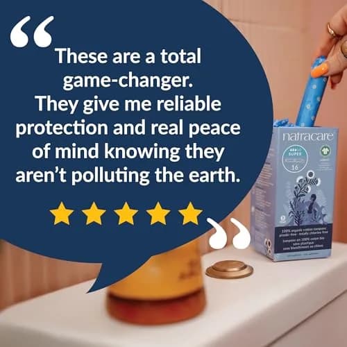 Natracare Organic Cotton Regular Tampons with Cardboard Applicator, Plastic Free, Chlorine Free, Biodegradable 100% Cotton (16 Count) | 100% Organic Cotton thumbnail 4