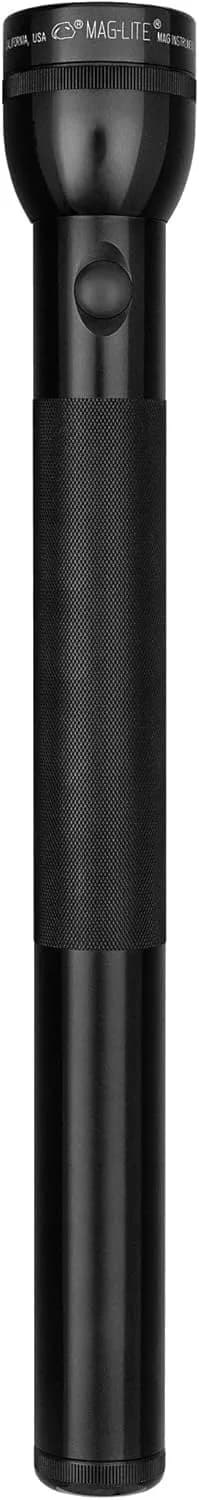 MagLite 2-Cell D Incandescent Flashlight – Water-Resistant, Adjustable Beam, High-Intensity Xenon Bulb – Black — Black / 5-Cell D