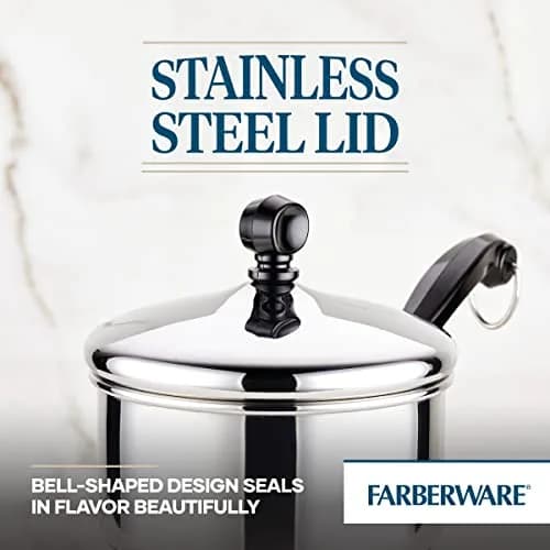 Farberware Classic Series Stainless Steel Sauce Pan with Lid, 1 Qt | Durable, Induction Compatible, Mirror Finish thumbnail 4