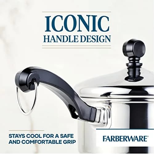 Farberware Classic Series Stainless Steel Sauce Pan with Lid, 1 Qt | Durable, Induction Compatible, Mirror Finish thumbnail 5