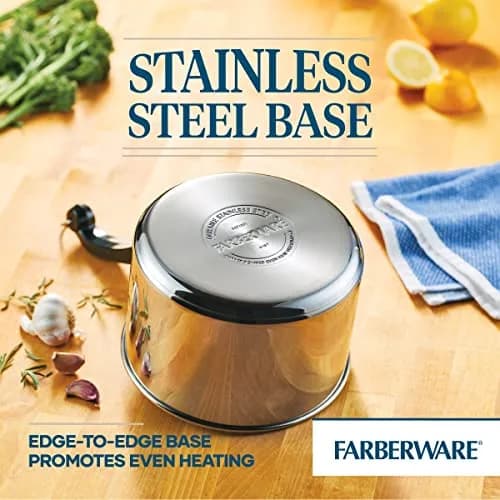 Farberware Classic Series Sauce Pan with Lid, 3-Quart, Stainless Steel | Durable, Induction Compatible, Oven Safe thumbnail 6