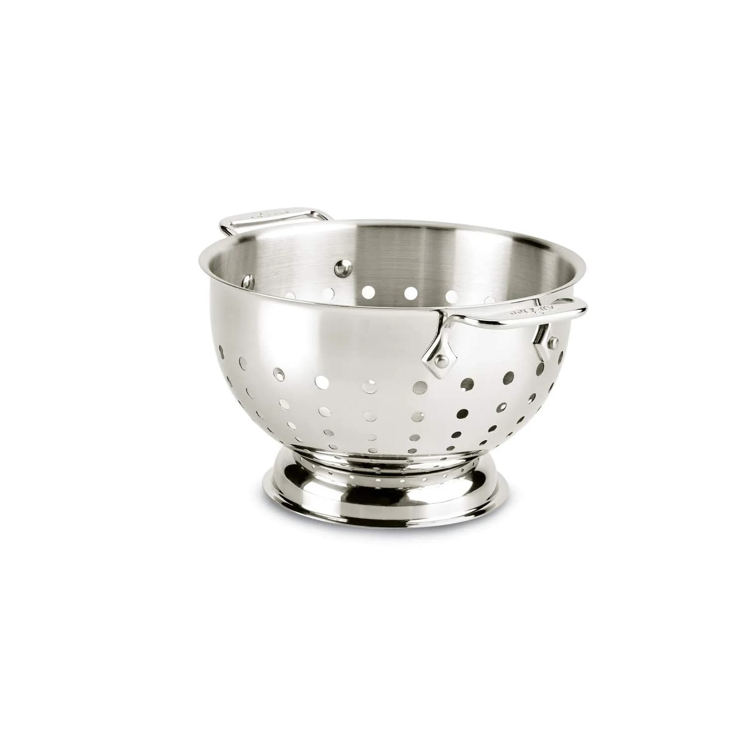 All-Clad Stainless Steel Colander 3 Quart (88.7 ml) | Graduated Holes for Quick Drainage