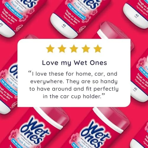 Wet Ones Antibacterial Hand Wipes Fresh Scent 40 Count | Kills 99.99% of Germs thumbnail 5