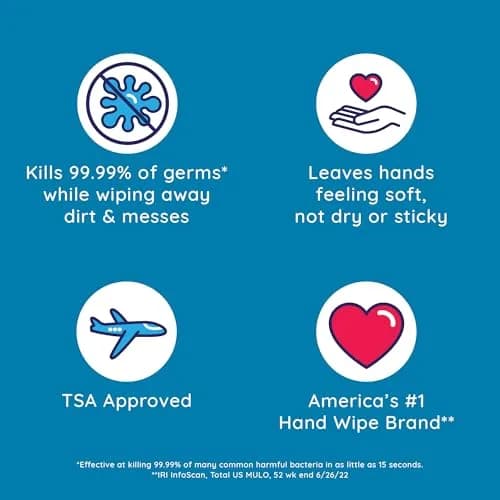 Wet Ones Antibacterial Hand Wipes Fresh Scent 40 Count | Kills 99.99% of Germs thumbnail 2