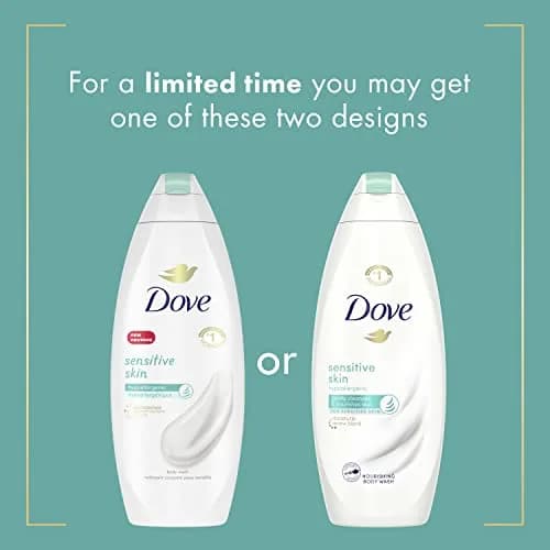 Dove Sensitive Skin Body Wash Hypoallergenic Unscented 350ml (12 Fl Oz) | Gentle Cleansing for Delicate Skin thumbnail 2