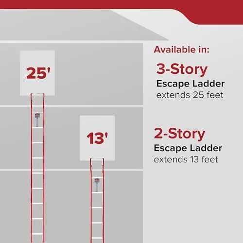 Kidde 2-Story Fire Escape Ladder, 13-Foot (3.96 m) Rope Ladder with Anti-Slip Rungs | Tested to 1,000 lbs thumbnail 2