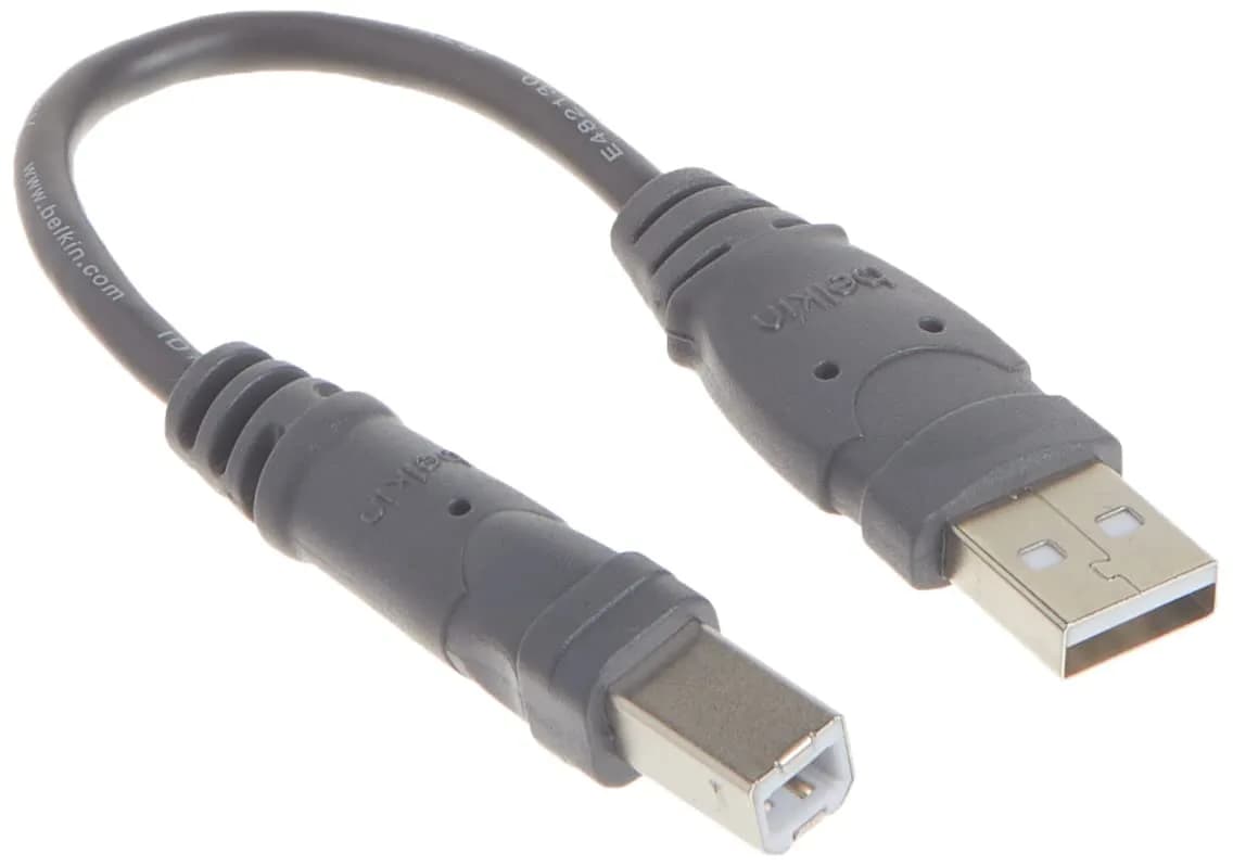 Belkin USB-A to USB-B 6-inch Cable | Connect Printers, Scanners, Hard Drives — 6 Inch