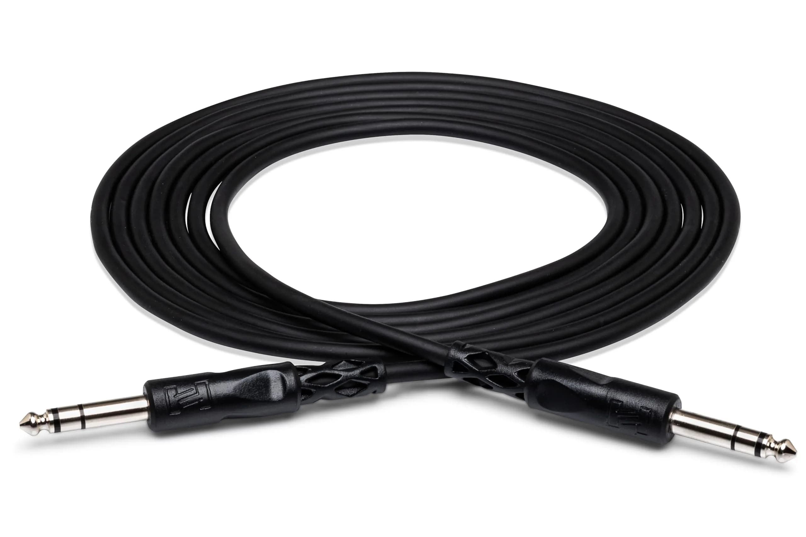 Hosa CSS-110 Balanced 1/4" TRS to 1/4" TRS Interconnect Cable, 3.05 m (10 Feet) Pack of 2 | Professional Audio Signal Transfer — Black