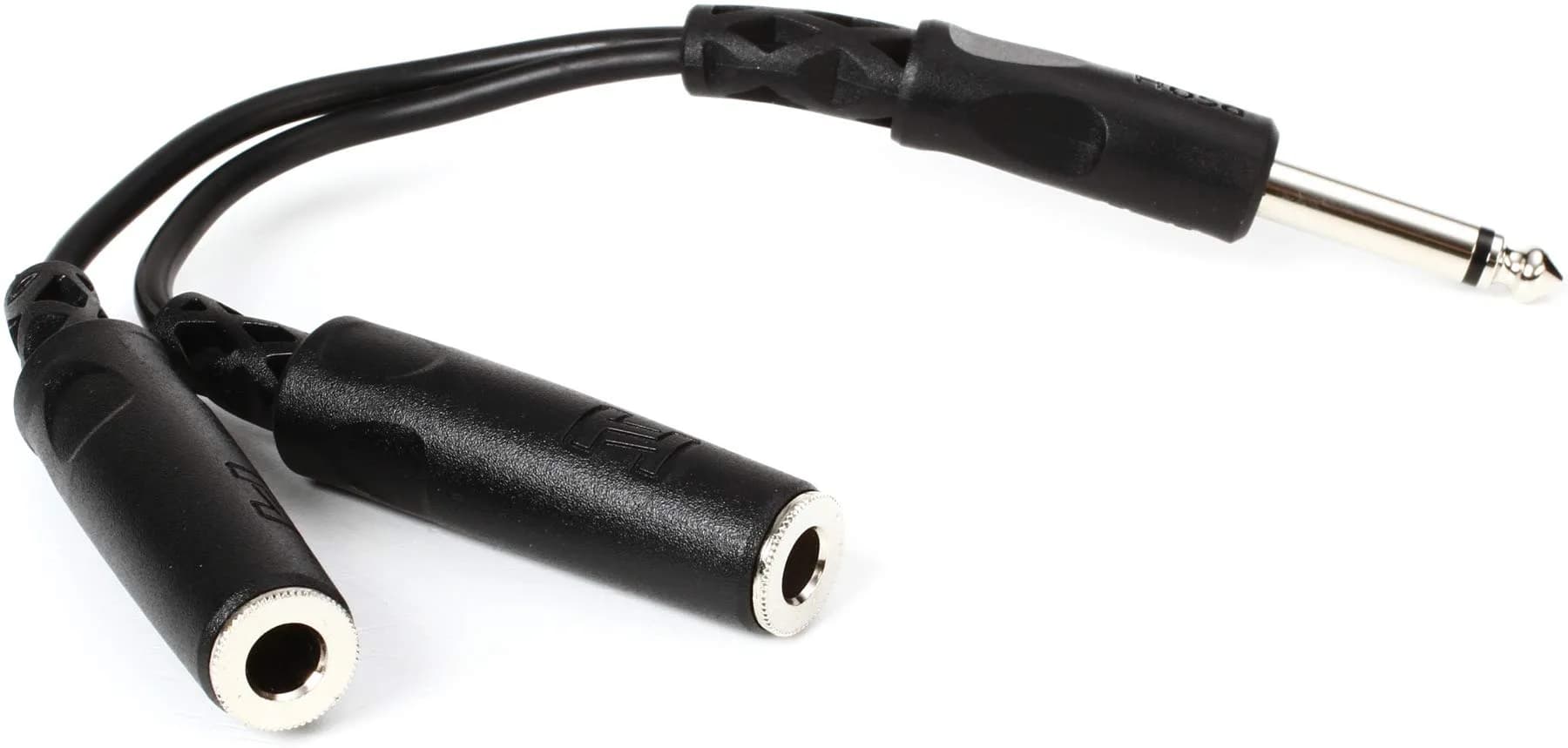 Hosa YPP-111 1/4 Inch TS to Dual 1/4 Inch TSF Y Cable, 15cm (6 Inch) | Splits Mono Signal for Audio Components - main product image