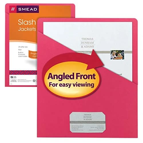 SMEAD File Jacket Letter Size Red | Secure & Organized Document Storage thumbnail 2