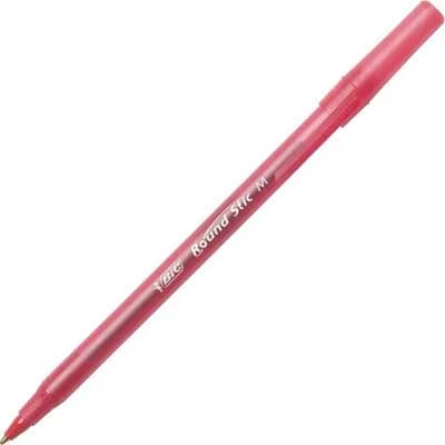 BIC Round Stic Xtra Life Red Ballpoint Pens, Medium Point (1.0mm), 12-Count Pack | Smooth Writing Comfort thumbnail 5